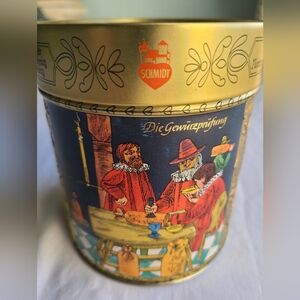 Schmidt Decorative Tin with Medieval Artwork